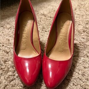 Calvin Klein Red Patent Heels